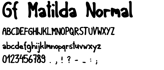 GF Matilda normal font